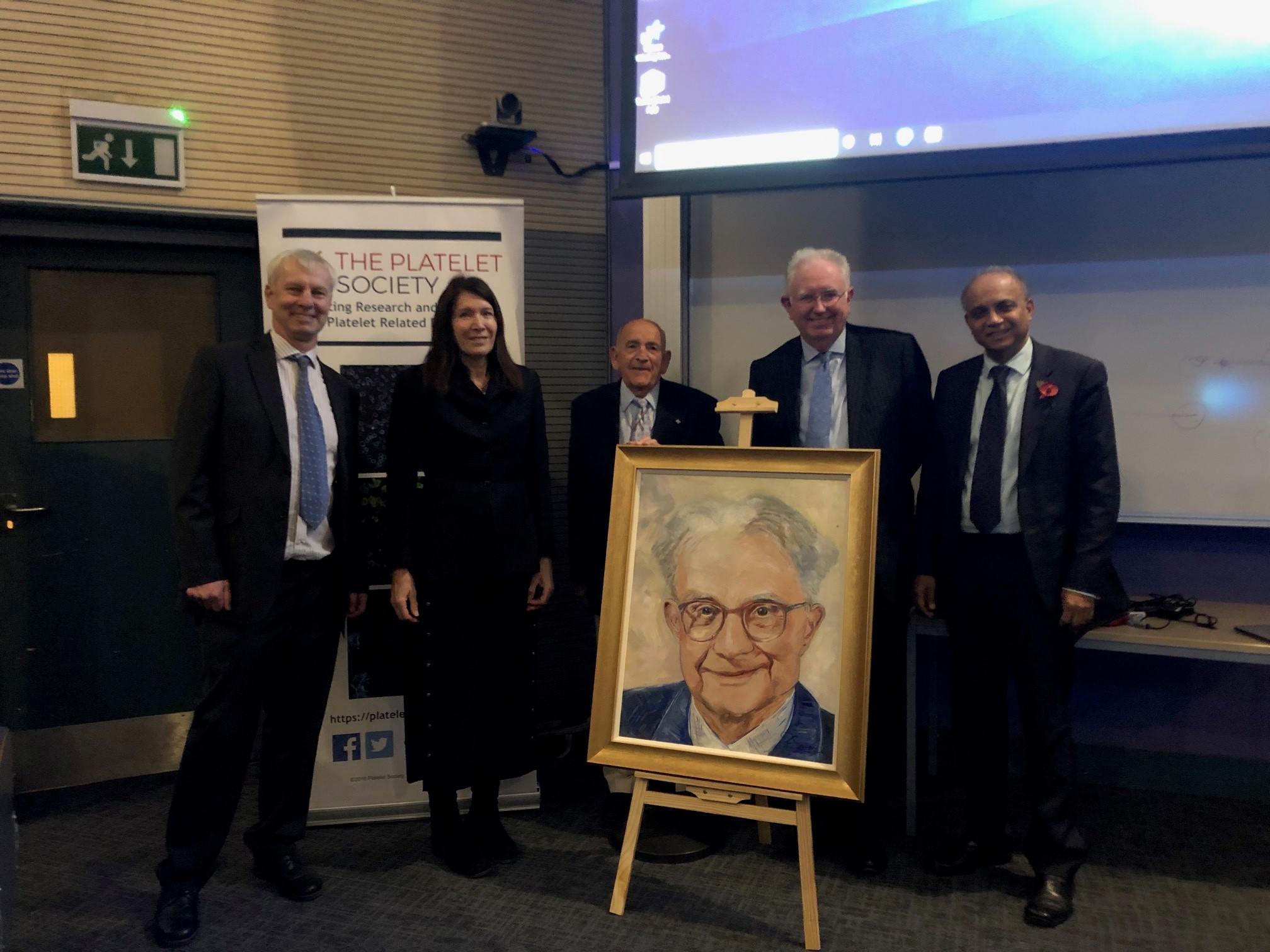 Professors Steve Watson, Beverley Hunt, Rod Flower, Mark Caulfield and Asif Ahmed at the 2021 Gus Born Memorial lecture