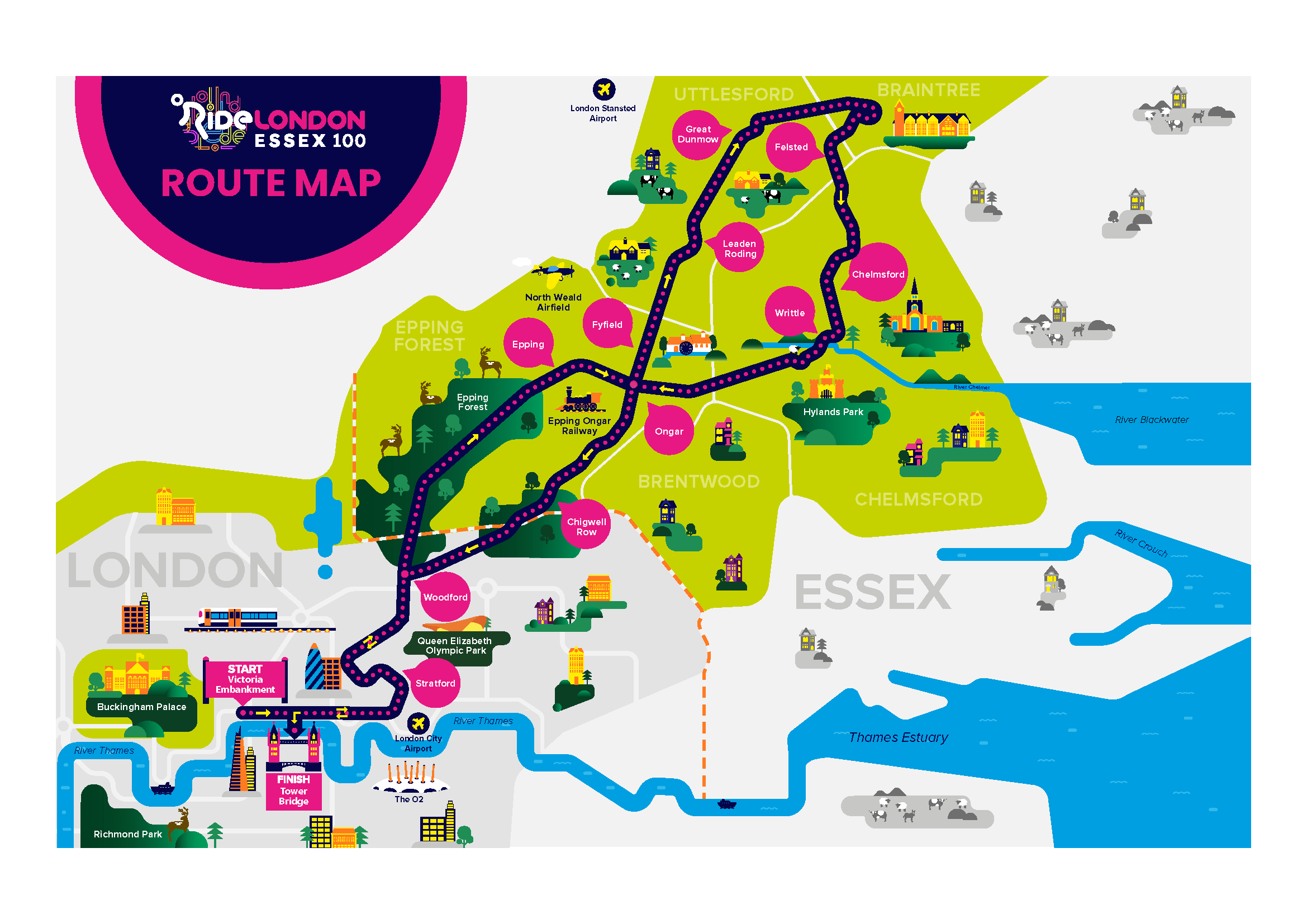 ridelondon-essex-100-route-map
